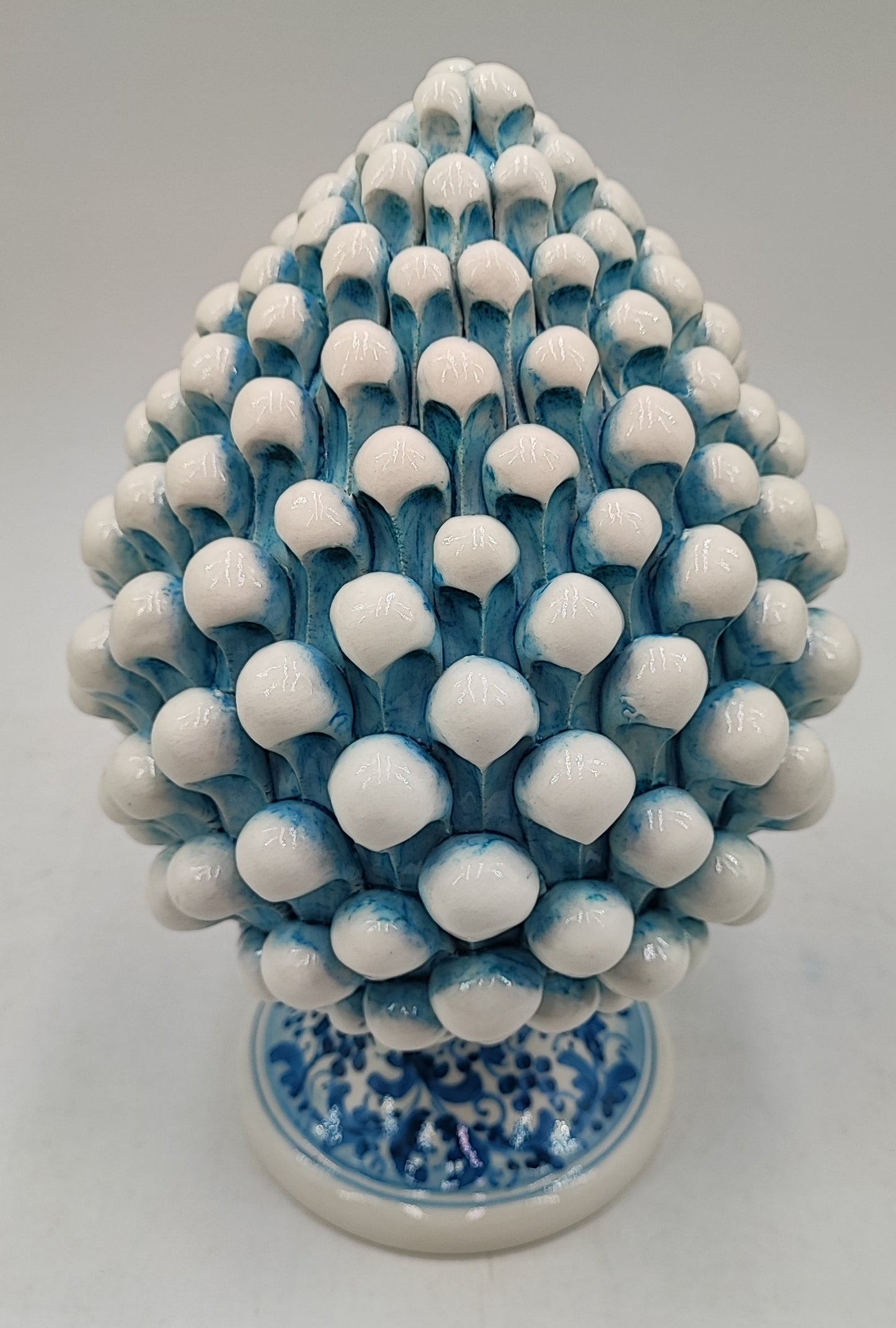 Handcrafted Caltagirone Ceramic Pine Cone: Sicilian Good Luck Symbol