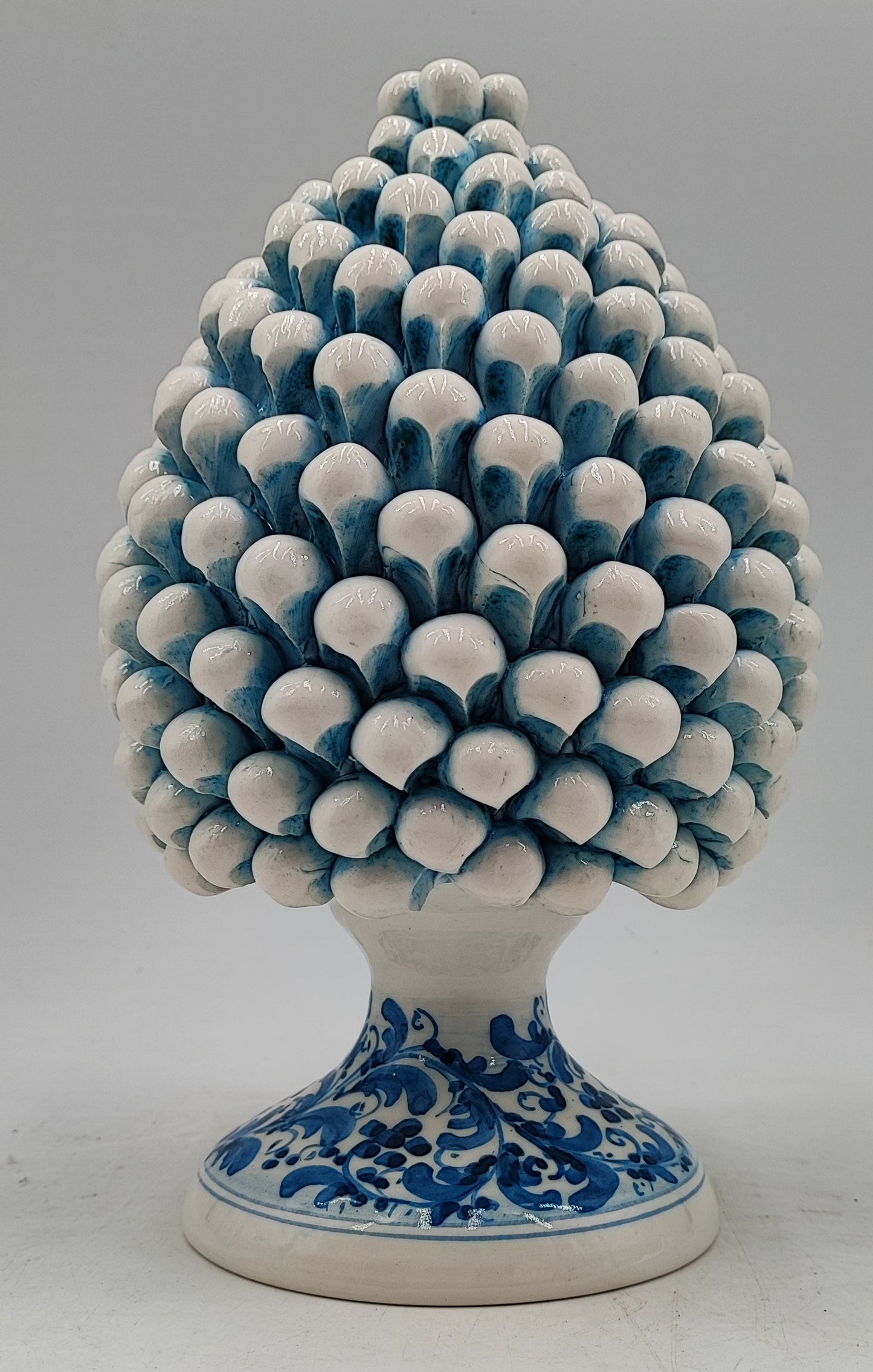 Handcrafted Caltagirone Ceramic Pine Cone: Sicilian Good Luck Symbol