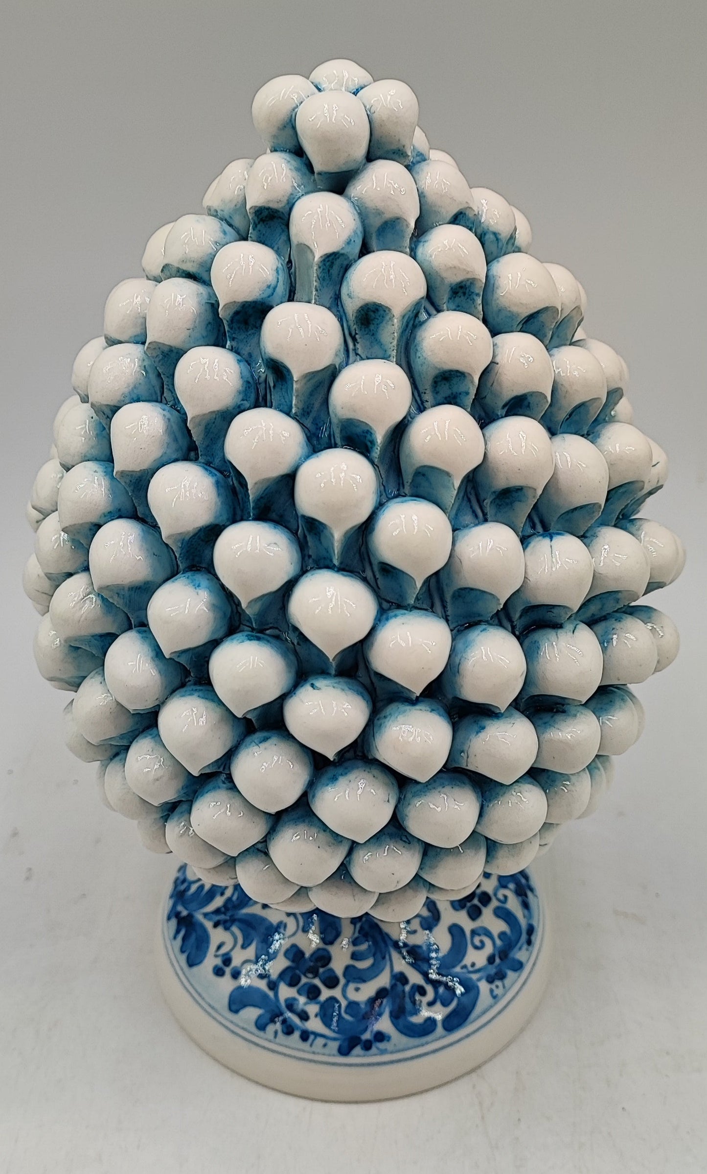 Handcrafted Caltagirone Ceramic Pine Cone: Sicilian Good Luck Symbol