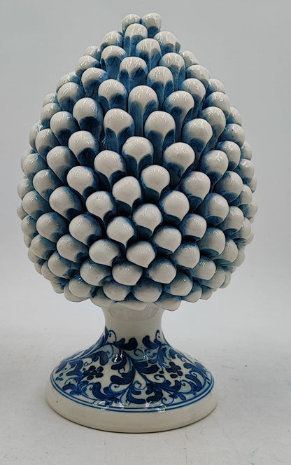Handcrafted Caltagirone Ceramic Pine Cone: Sicilian Good Luck Symbol