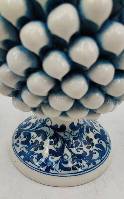 Handcrafted Caltagirone Ceramic Pine Cone: Sicilian Good Luck Symbol