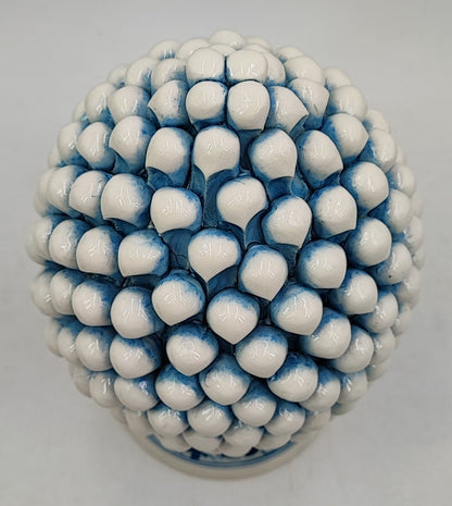 Handcrafted Caltagirone Ceramic Pine Cone: Sicilian Good Luck Symbol