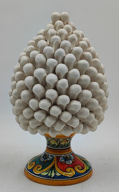 Handcrafted Caltagirone Ceramic Pine Cone: Sicilian Good Luck Symbol