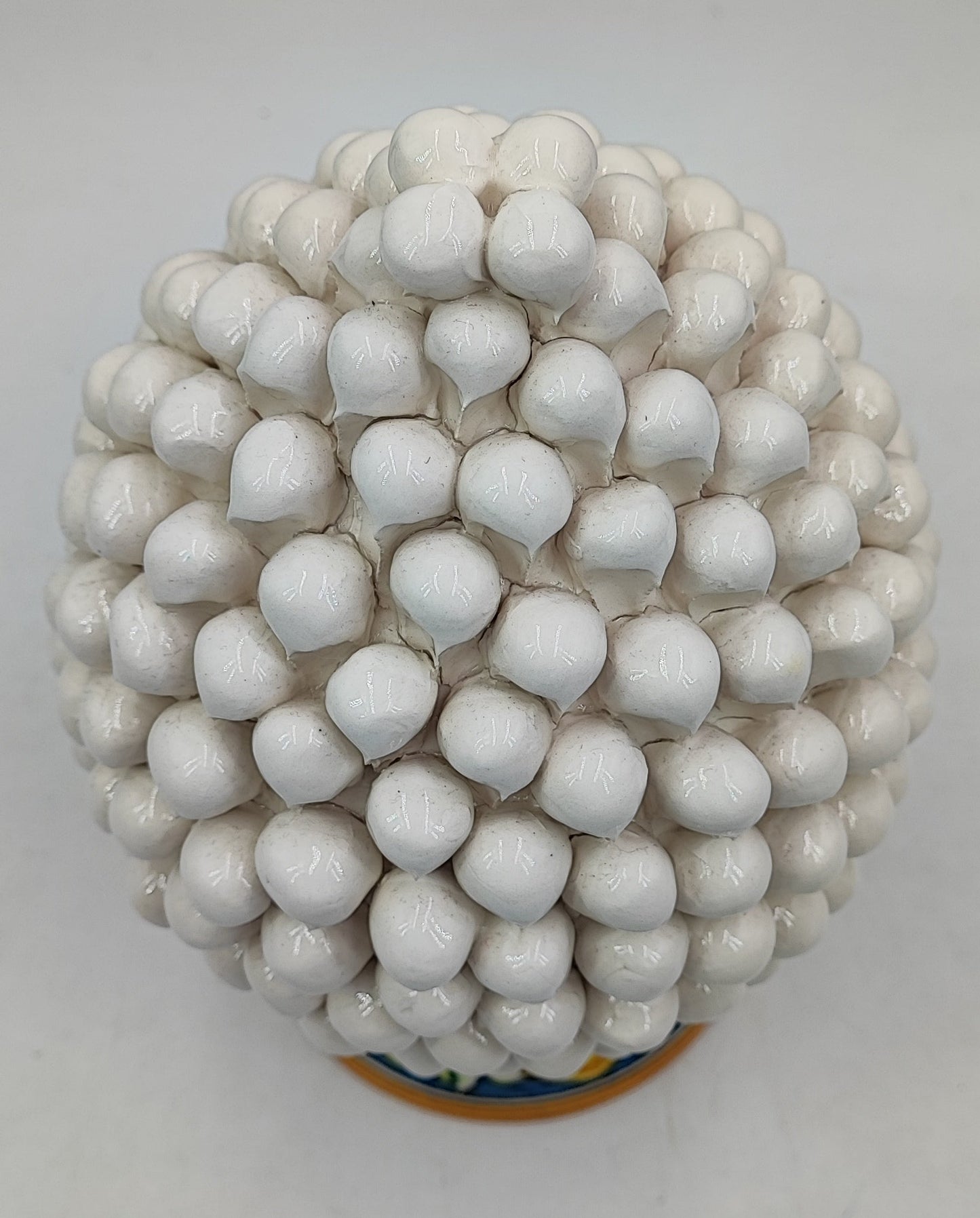 Handcrafted Caltagirone Ceramic Pine Cone: Sicilian Good Luck Symbol