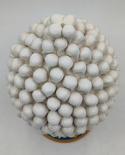 Handcrafted Caltagirone Ceramic Pine Cone: Sicilian Good Luck Symbol