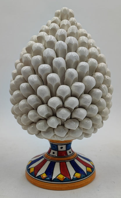 Handcrafted Caltagirone Ceramic Pine Cone: Sicilian Good Luck Symbol