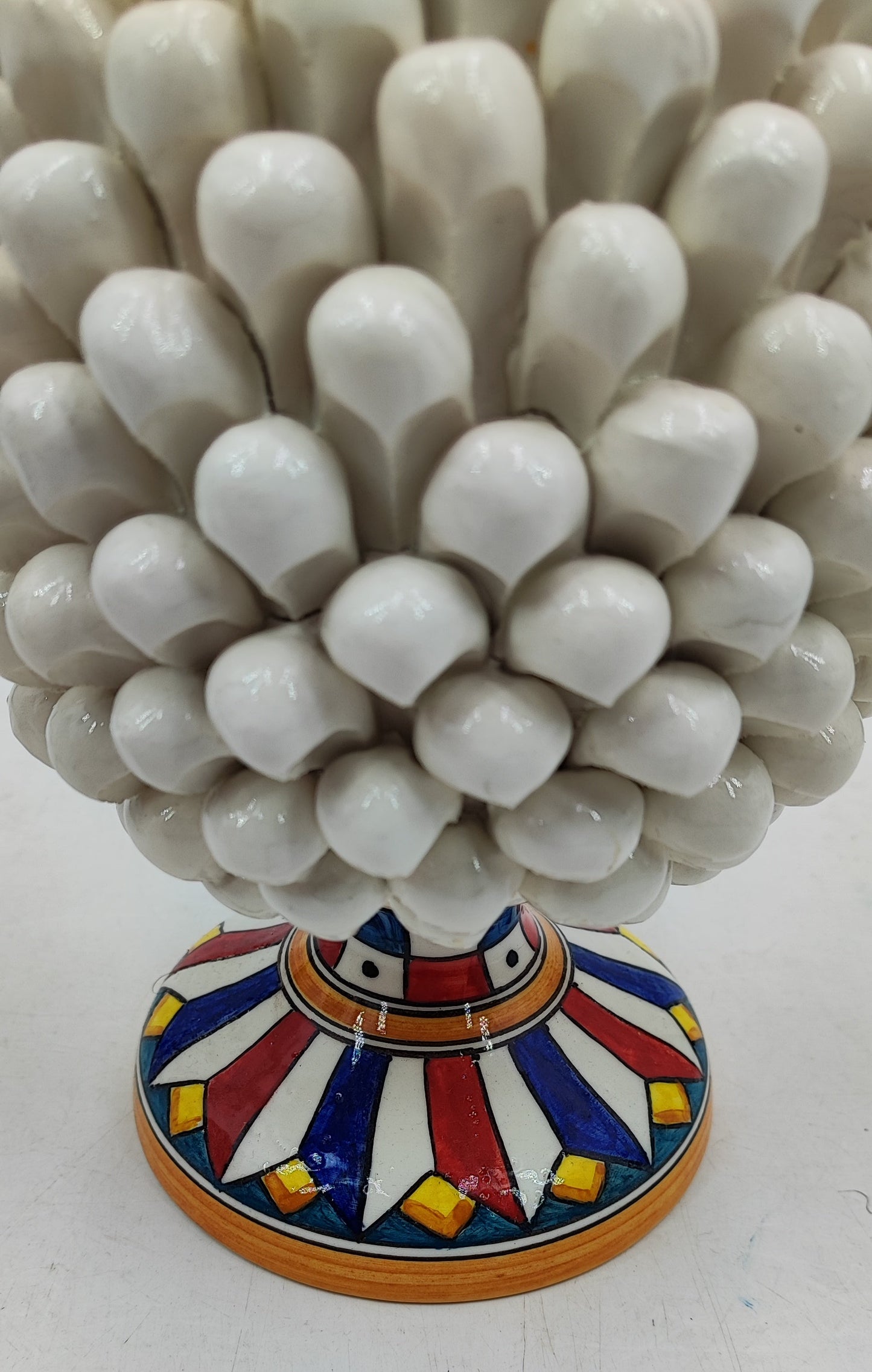 Handcrafted Caltagirone Ceramic Pine Cone: Sicilian Good Luck Symbol