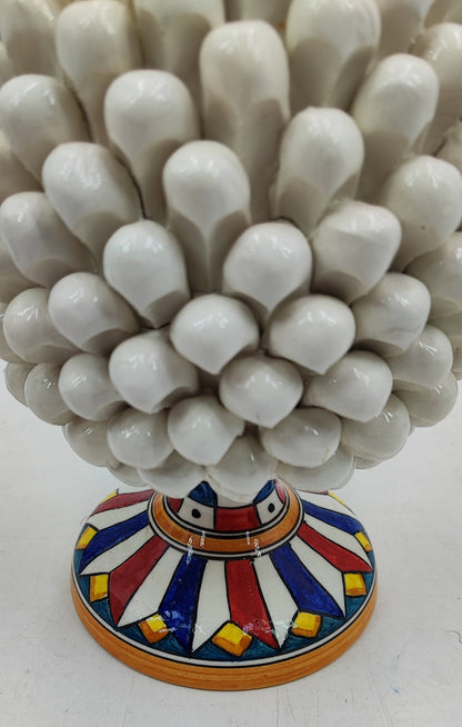 Handcrafted Caltagirone Ceramic Pine Cone: Sicilian Good Luck Symbol