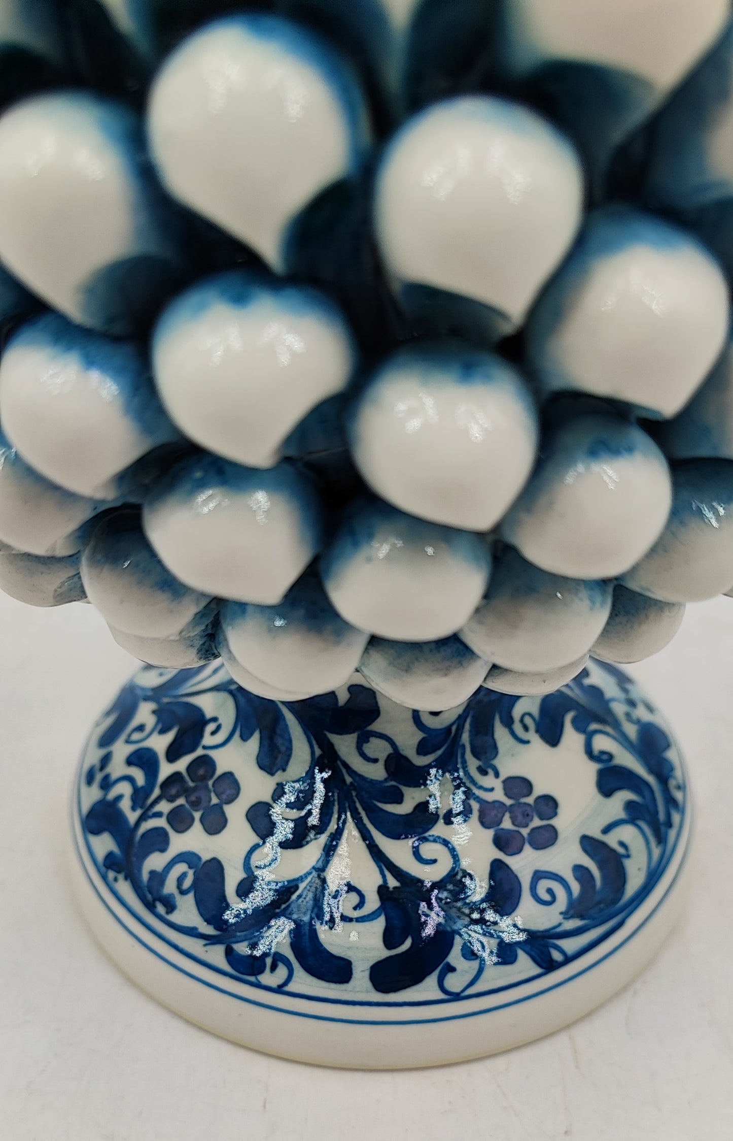 Handcrafted Caltagirone Ceramic Pine Cone: Sicilian Good Luck Symbol