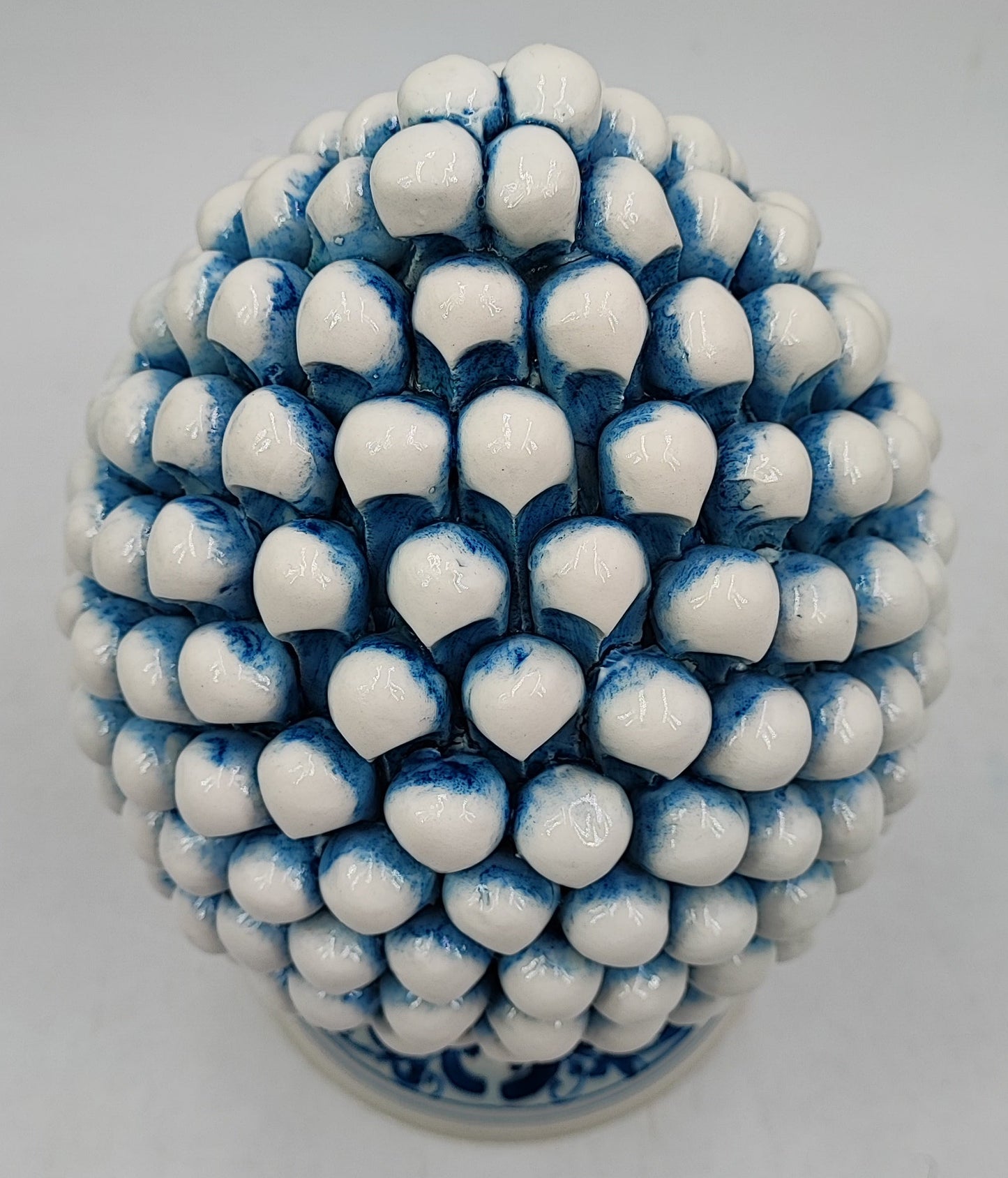 Handcrafted Caltagirone Ceramic Pine Cone: Sicilian Good Luck Symbol