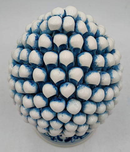 Handcrafted Caltagirone Ceramic Pine Cone: Sicilian Good Luck Symbol