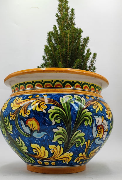 Caltagirone Bordeaux Ceramic vase holder 30cm