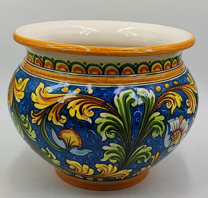 Caltagirone Bordeaux Ceramic vase holder 30cm