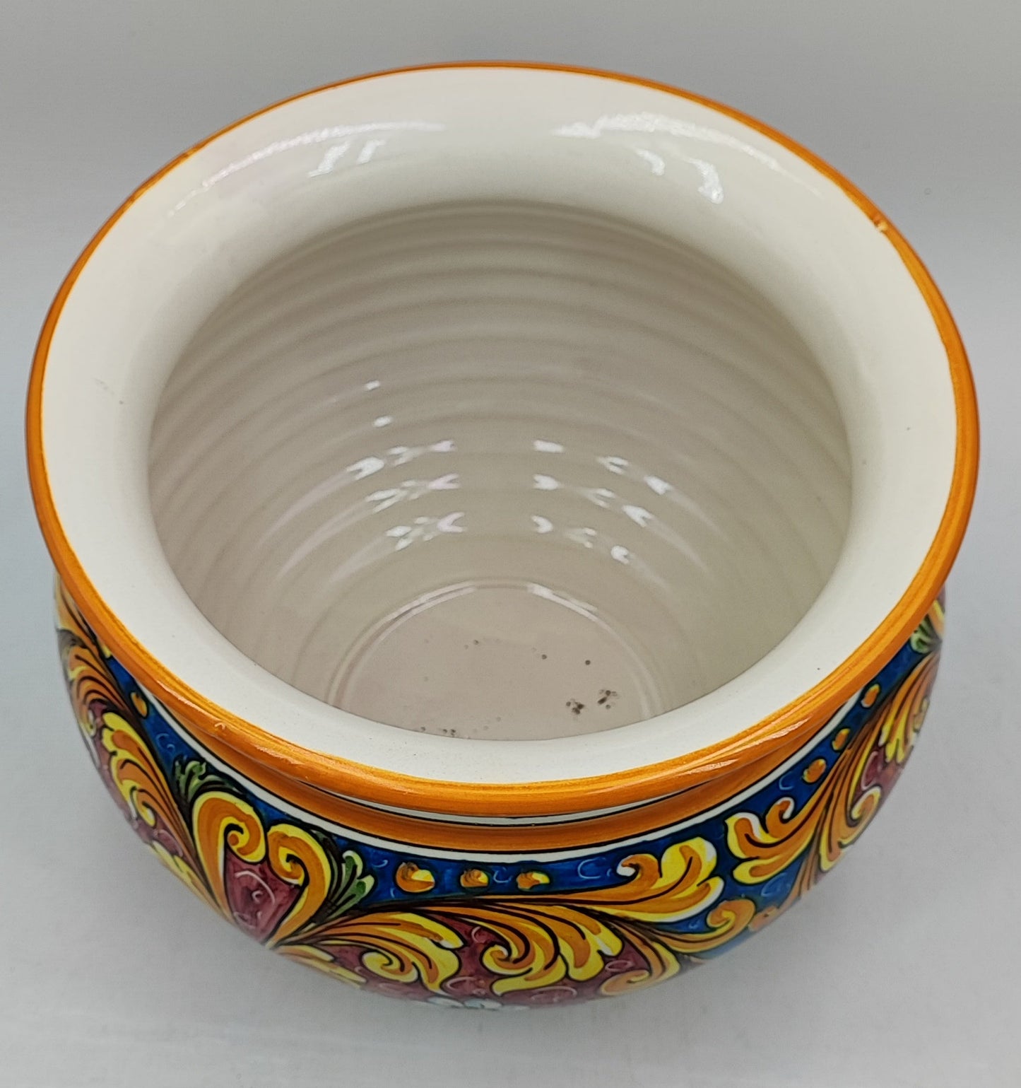 Caltagirone Bordeaux Ceramic vase holder 30cm