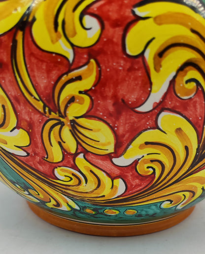 Caltagirone Acqua Green Ceramic vase holder 27cm