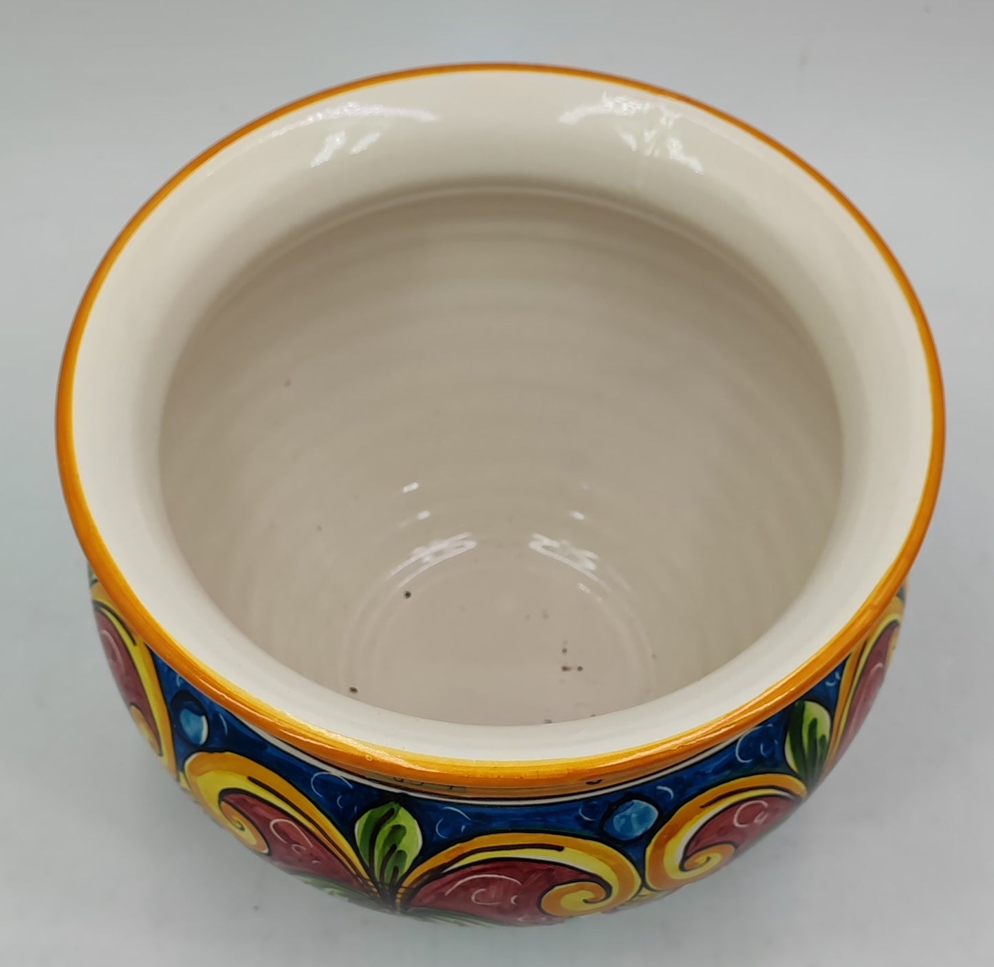 Caltagirone Acqua Green Ceramic vase holder 27cm