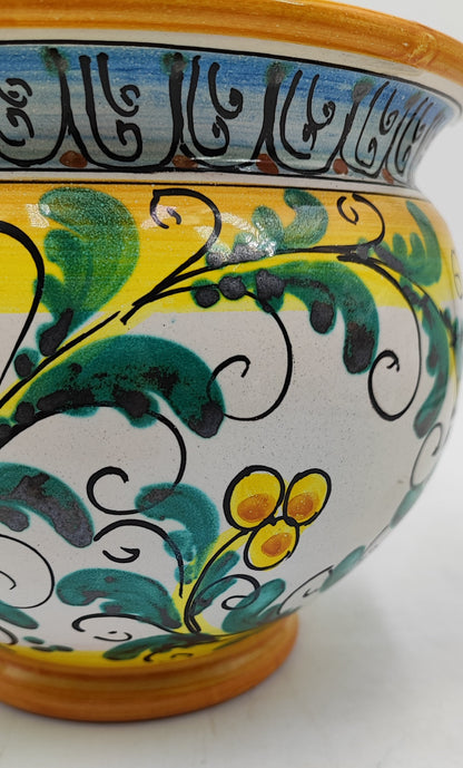 Handcrafted Caltagirone Ceramic Vase Holder- Hand-painted Beauty
