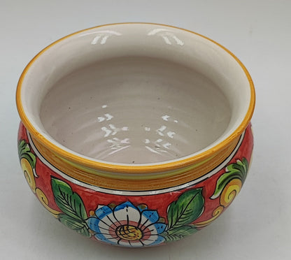 Handcrafted Caltagirone Ceramic Vase Holder- Hand-painted Beauty