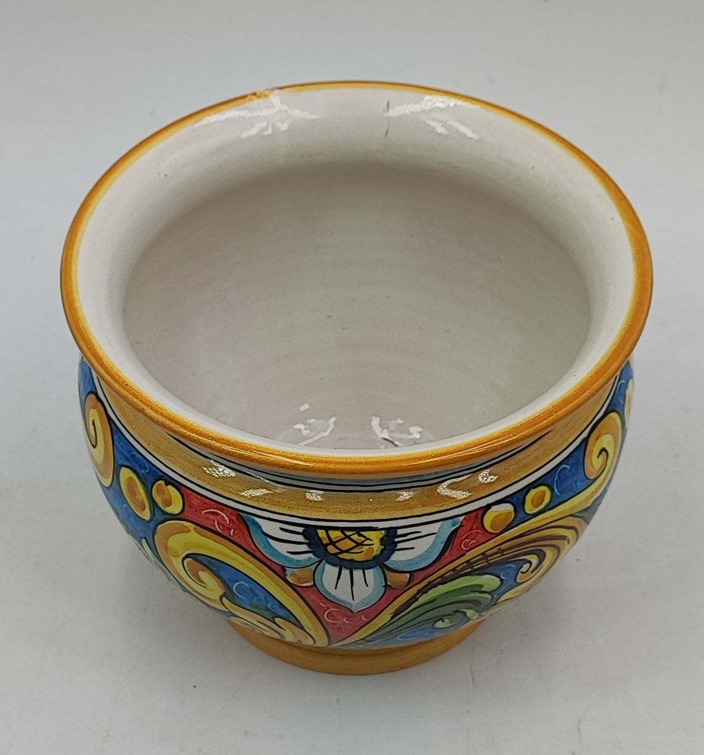 Handcrafted Caltagirone Ceramic Vase Holder- Hand-painted Beauty