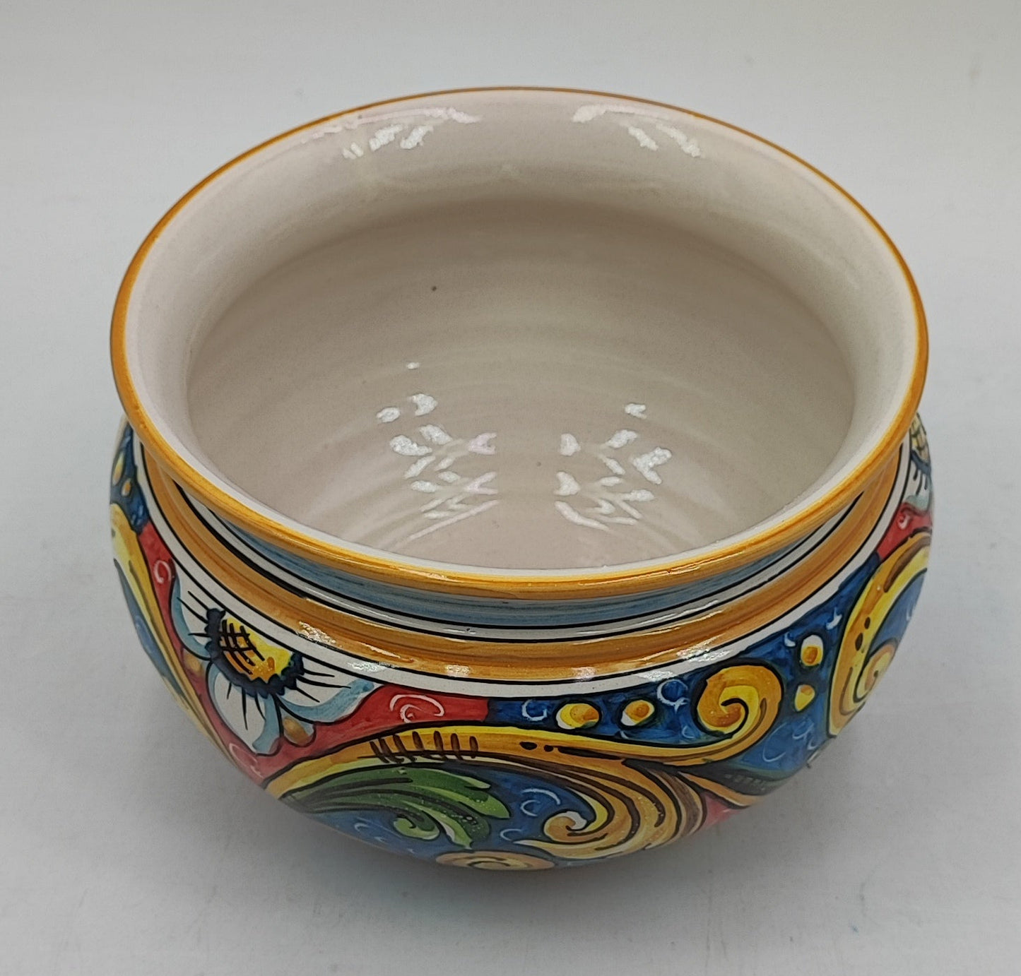 Handcrafted Caltagirone Ceramic Vase Holder- Hand-painted Beauty