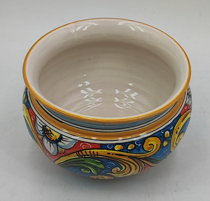 Handcrafted Caltagirone Ceramic Vase Holder- Hand-painted Beauty