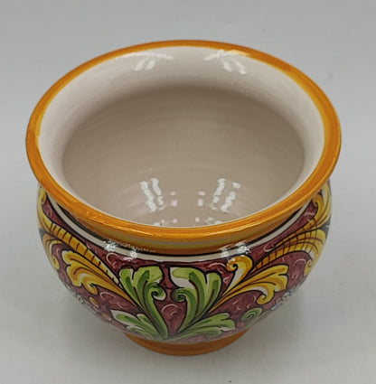 Handcrafted Caltagirone Ceramic Vase Holder- Hand-painted Beauty