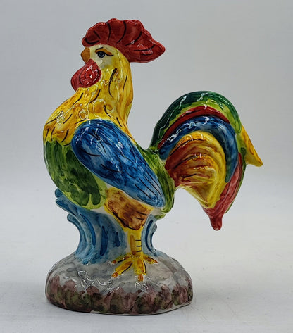 Sicilian Caltagirone Ceramic Rooster – 24 cm (9.4 inches)