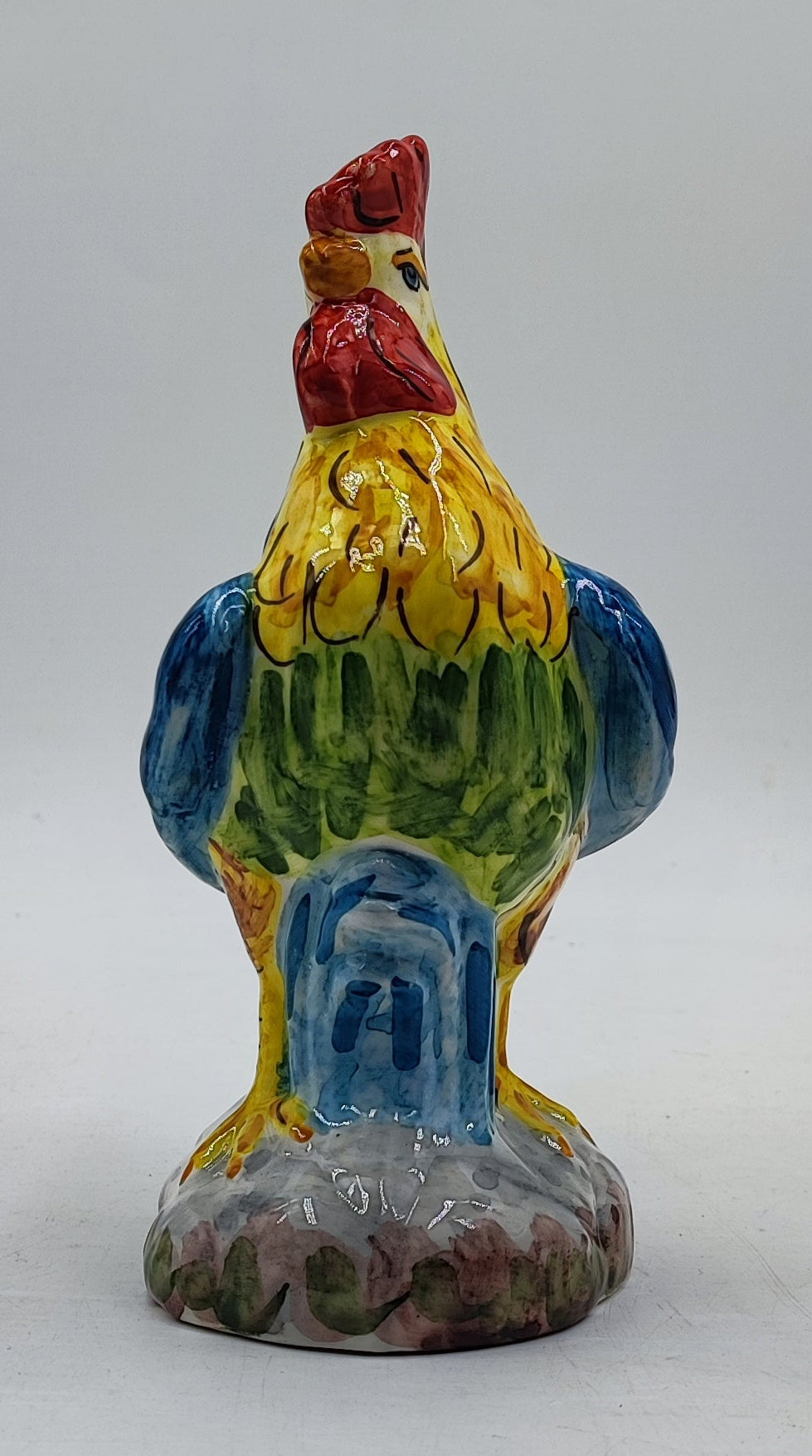 Sicilian Caltagirone Ceramic Rooster – 24 cm (9.4 inches)