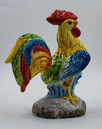 Sicilian Caltagirone Ceramic Rooster – 24 cm (9.4 inches)