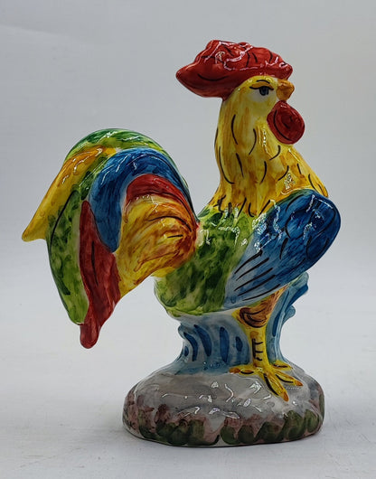 Sicilian Caltagirone Ceramic Rooster – 24 cm (9.4 inches)