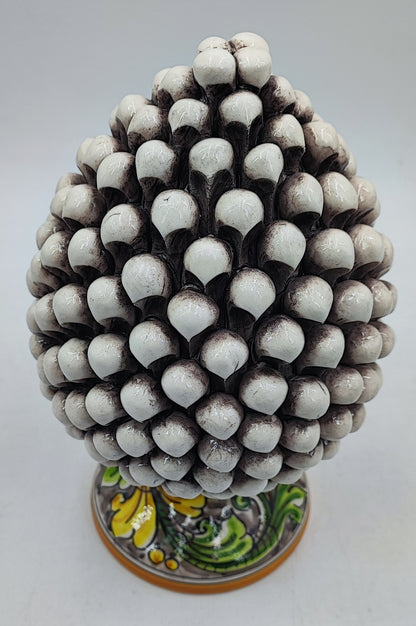 Handcrafted Caltagirone Ceramic Pine Cone: Sicilian Good Luck Symbol 25 CM