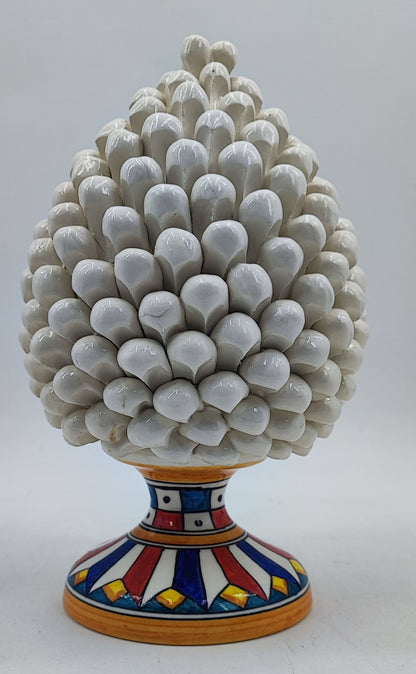 Handcrafted Caltagirone Ceramic Pine Cone: Sicilian Good Luck Symbol