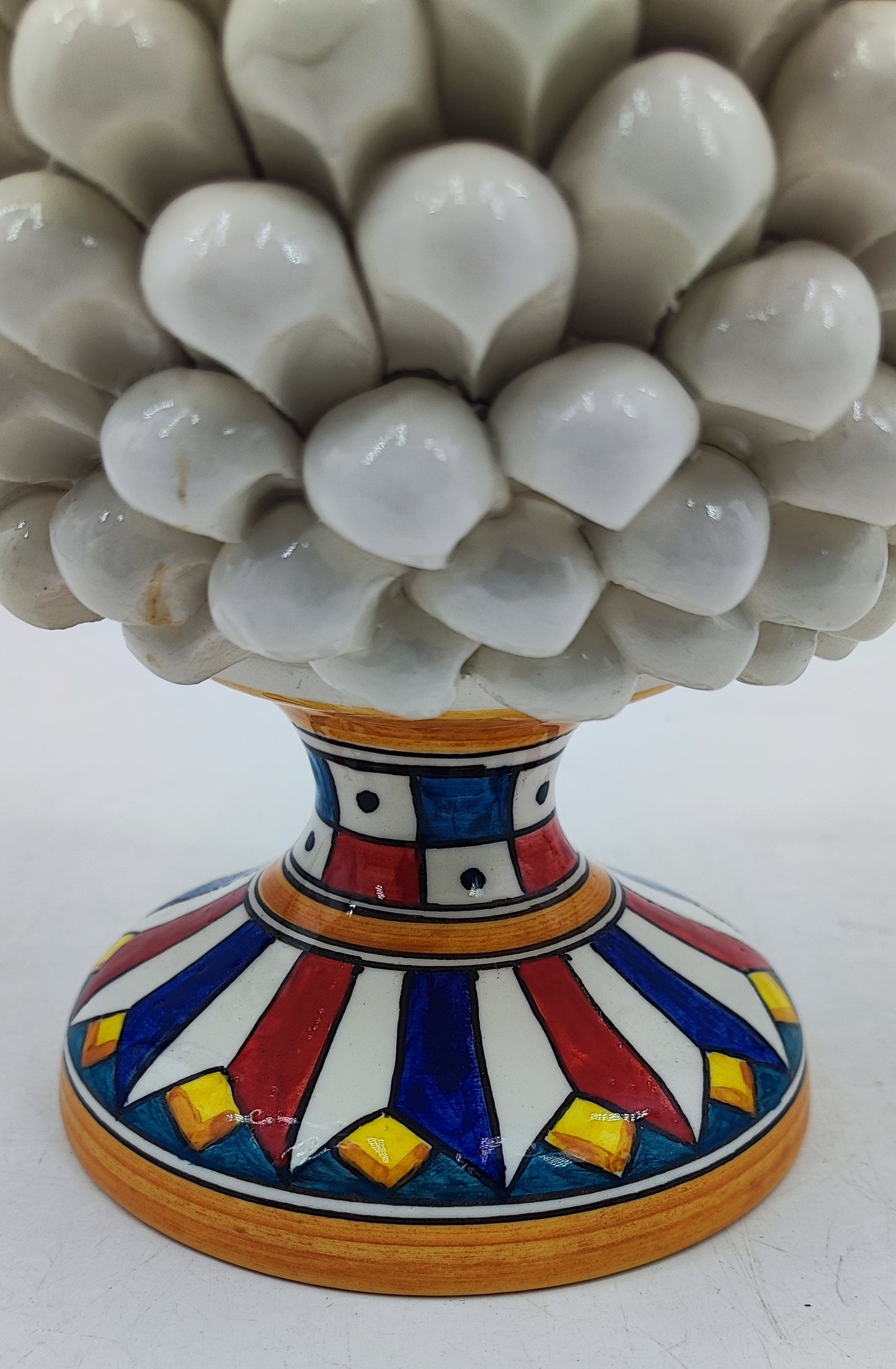 Handcrafted Caltagirone Ceramic Pine Cone: Sicilian Good Luck Symbol