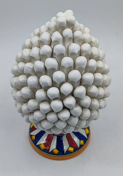 Handcrafted Caltagirone Ceramic Pine Cone: Sicilian Good Luck Symbol