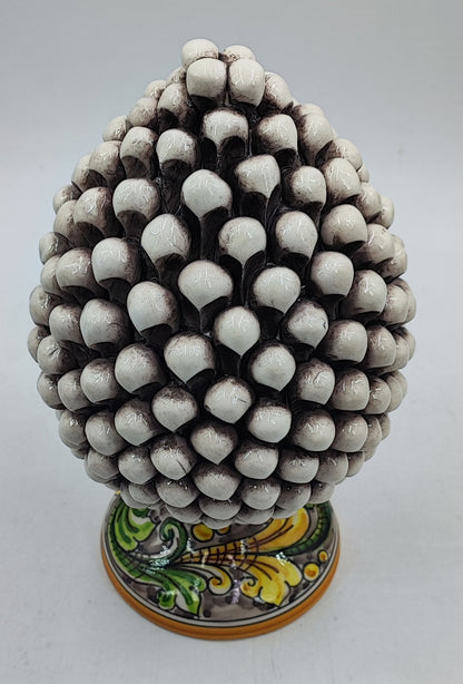 Handcrafted Caltagirone Ceramic Pine Cone: Sicilian Good Luck Symbol 33 CM