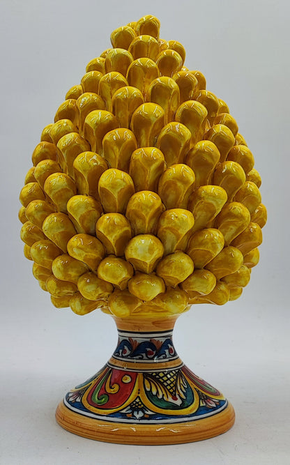 Handcrafted Sicilian Ceramic Pine Cone: Rustic Home Decor (30/32 cm)
