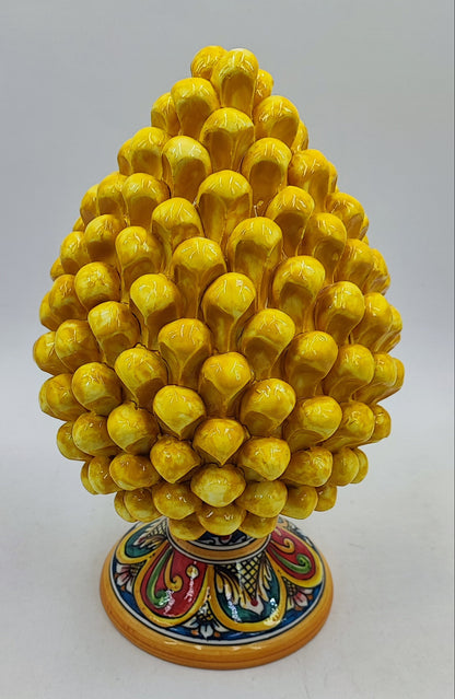 Handcrafted Sicilian Ceramic Pine Cone: Rustic Home Decor (30/32 cm)
