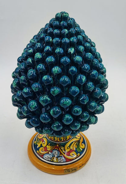Handcrafted Sicilian Ceramic Pine Cone: Rustic Home Decor (30/32 cm)