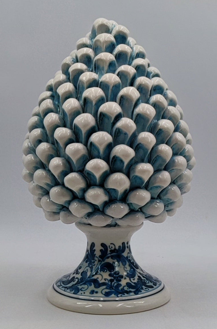 Handcrafted Sicilian Ceramic Pine Cone: Rustic Home Decor (30/32 cm)