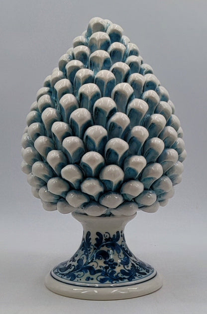 Handcrafted Sicilian Ceramic Pine Cone: Rustic Home Decor (30/32 cm)