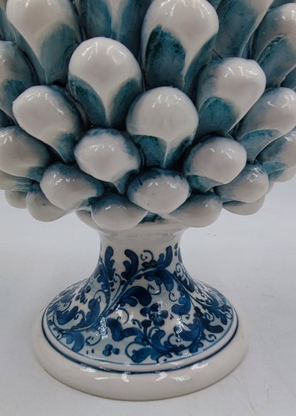 Handcrafted Sicilian Ceramic Pine Cone: Rustic Home Decor (30/32 cm)