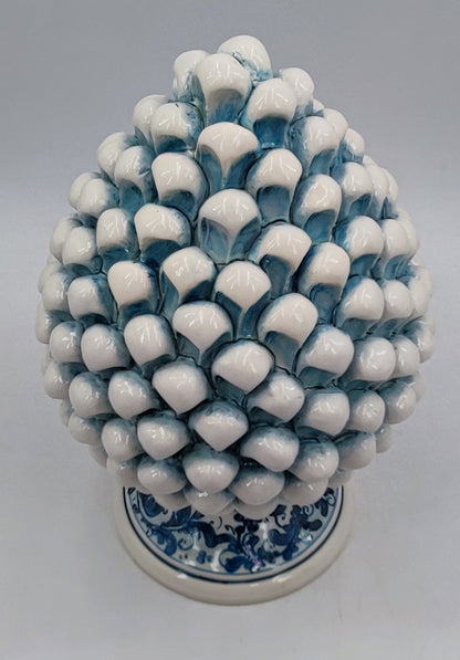 Handcrafted Sicilian Ceramic Pine Cone: Rustic Home Decor (30/32 cm)
