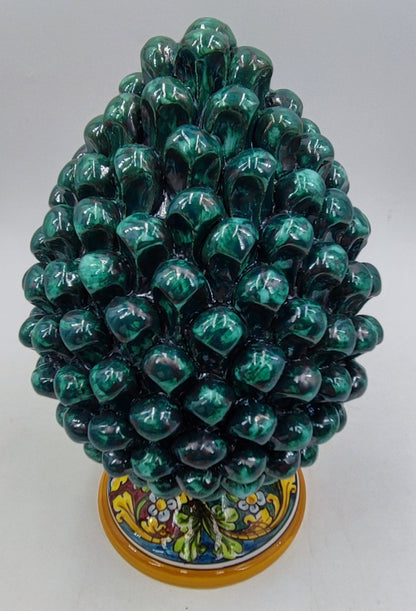 Handcrafted Sicilian Ceramic Pine Cone: Rustic Home Decor 30/31 CM