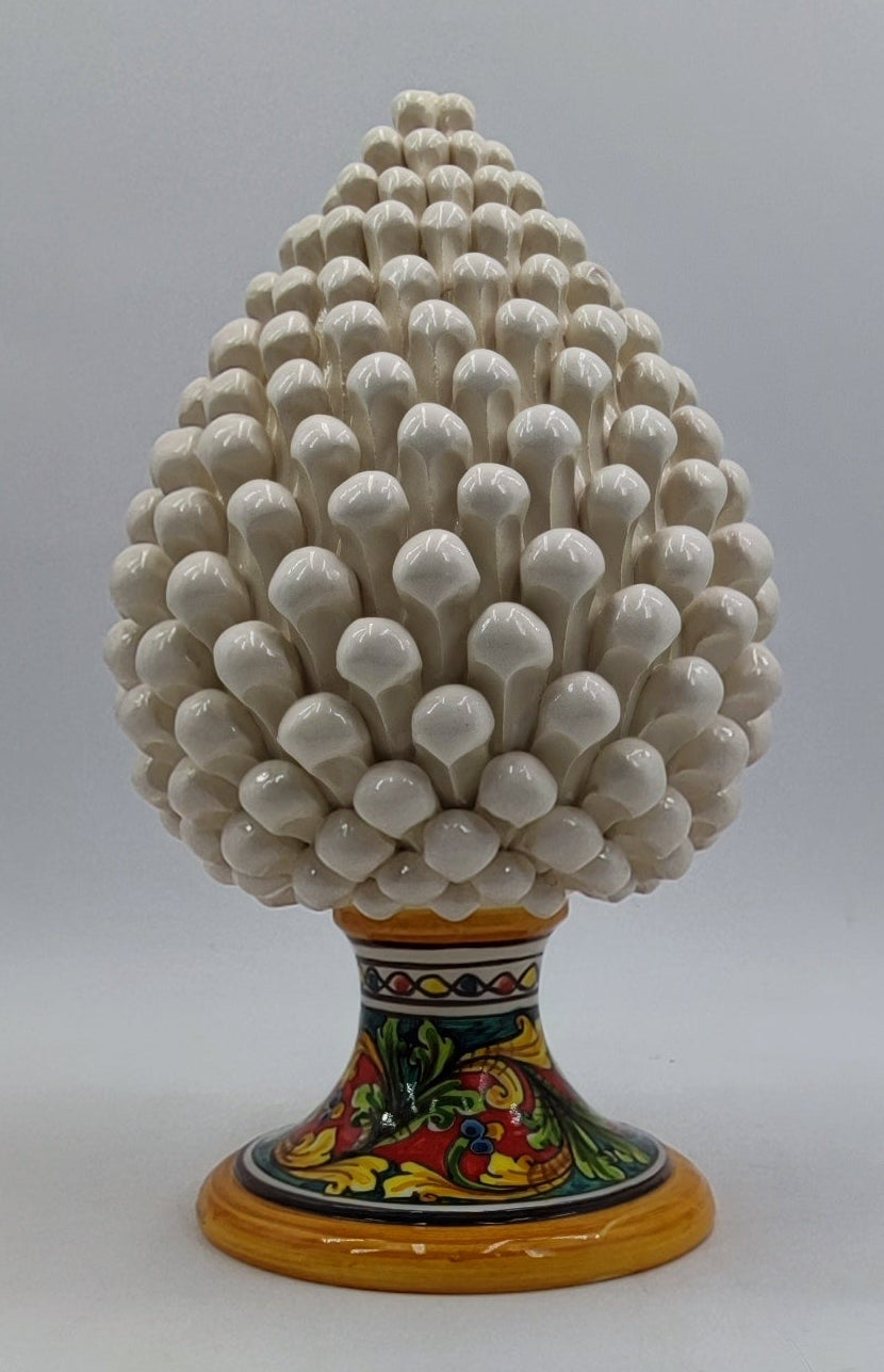 Handcrafted Sicilian Ceramic Pine Cone: Rustic Home Decor 30/31 CM