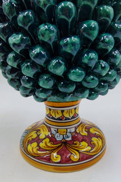 Handcrafted Sicilian Ceramic Pine Cone: Rustic Home Decor 30/31 CM