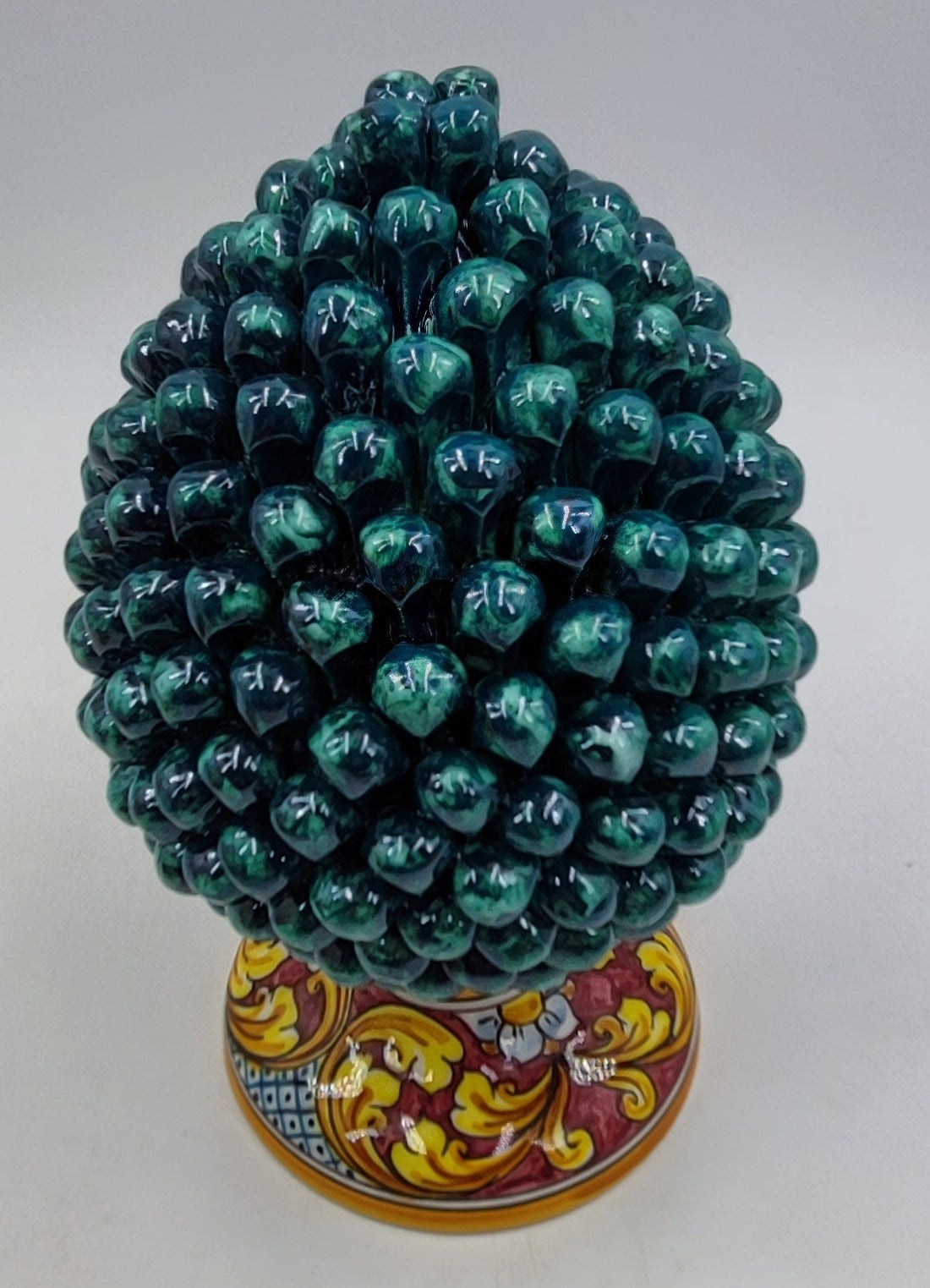 Handcrafted Sicilian Ceramic Pine Cone: Rustic Home Decor 30/31 CM