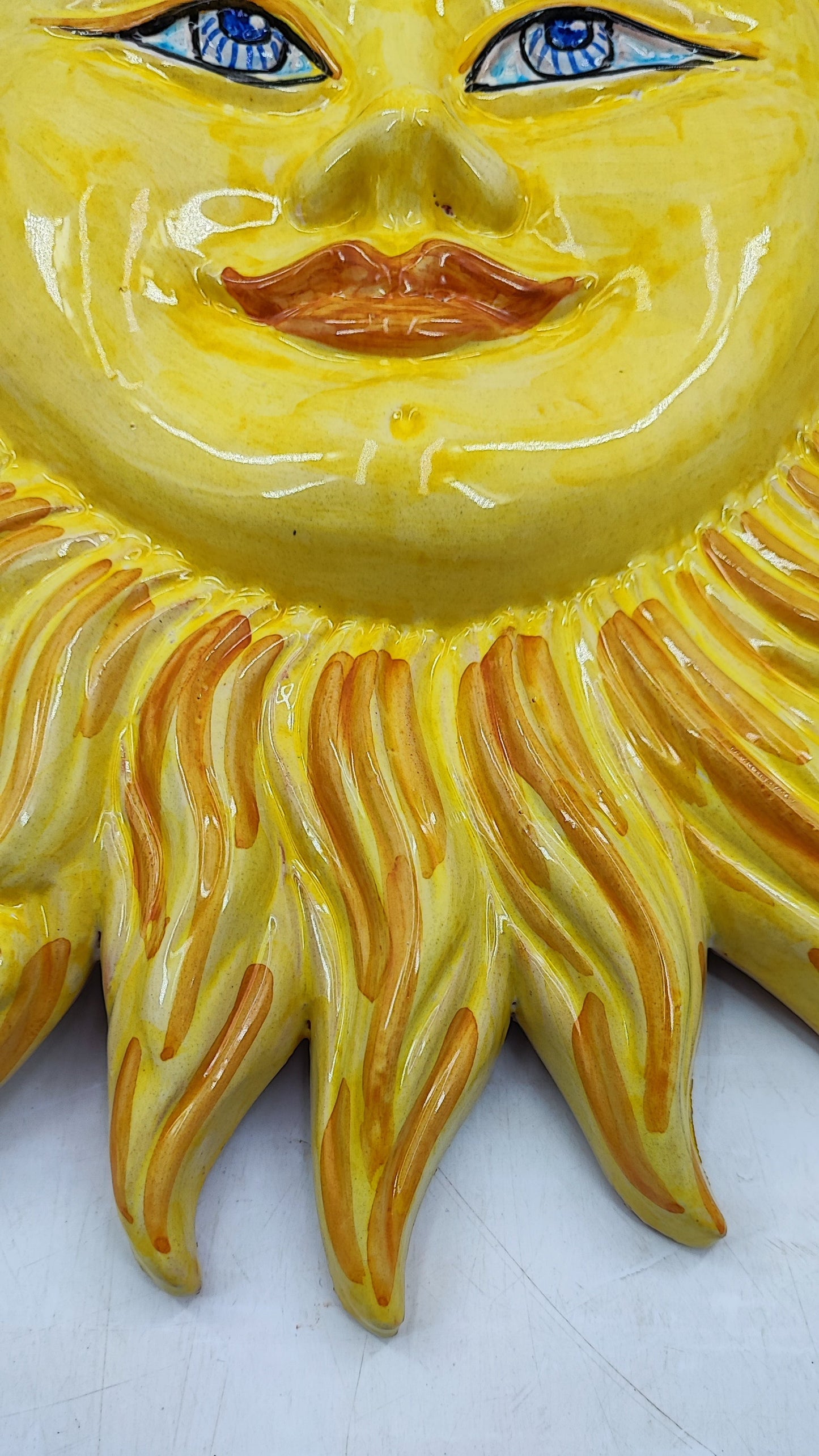 Sicilian Ceramic Sun Wall Decor – 43 cm