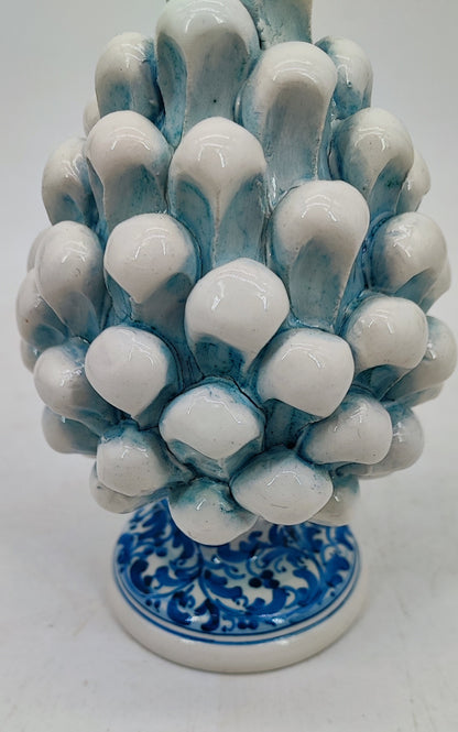 Handmade Sicilian Ceramic Pine Cone 15 cm – Antique Mediterranean Decor
