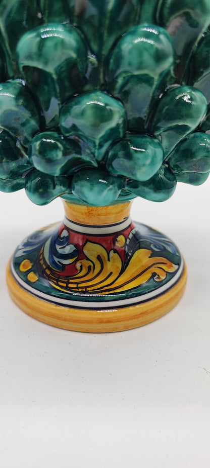 Handmade Sicilian Ceramic Pine Cone – Caltagirone Pigna, 21 cm