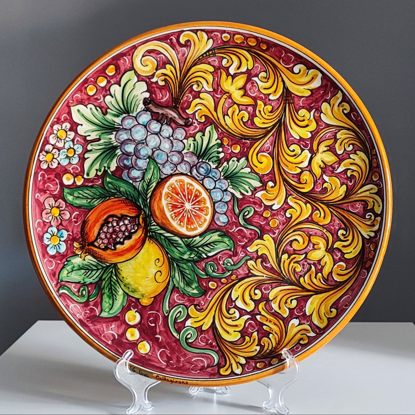 Caltagirone Baroque Ceramic Plate